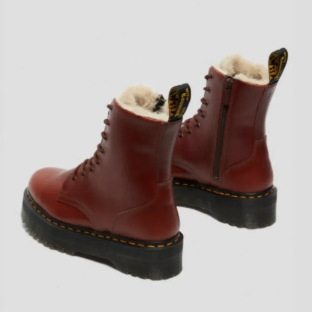 Dr. Martens JADON FAUX FUR LINED PLATFORM BOOTS
